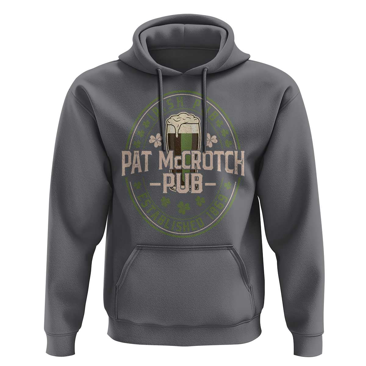 Funny Pat McCrotch Irish Pub Hoodie St Patricks Day Adult Humor Party Drinking