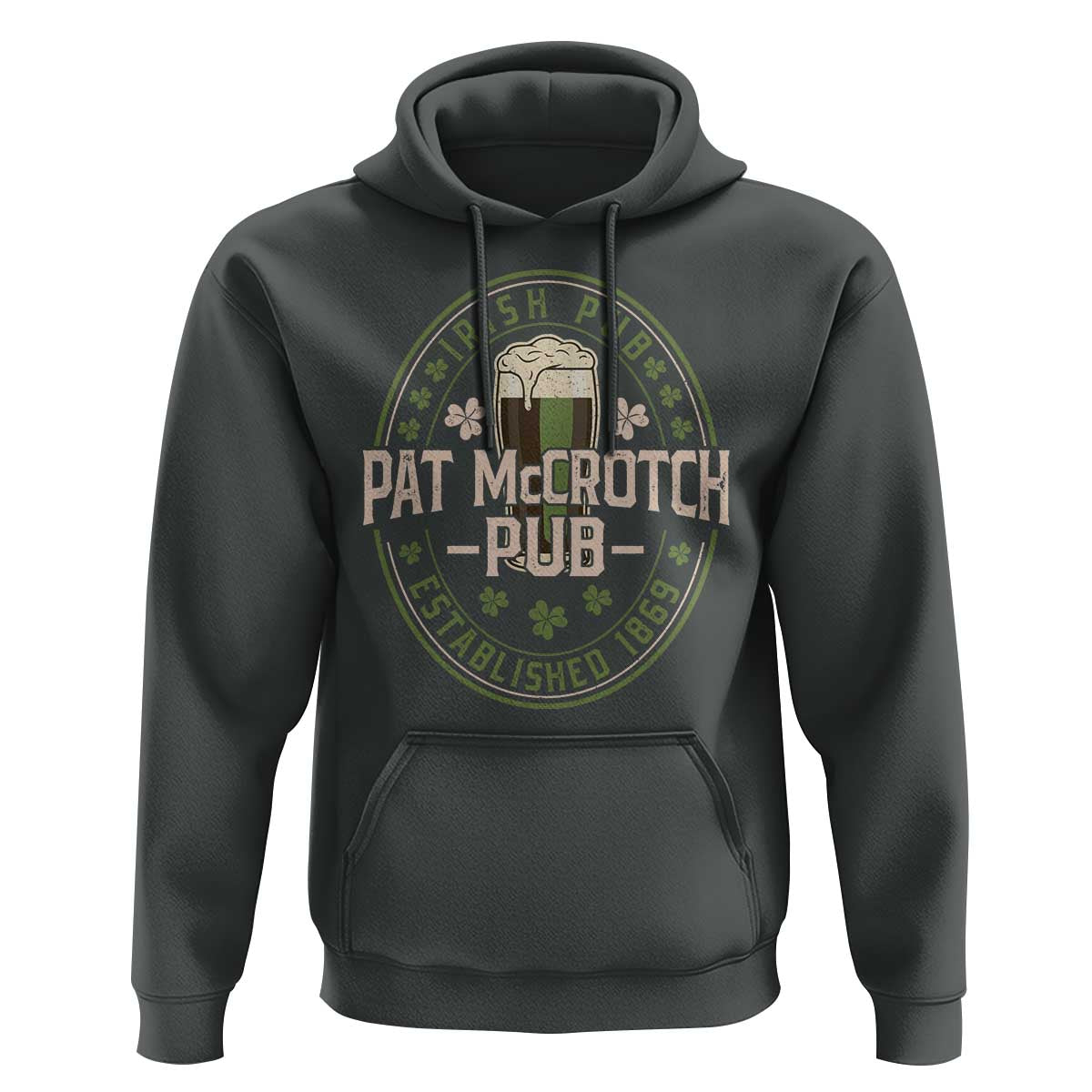 Funny Pat McCrotch Irish Pub Hoodie St Patricks Day Adult Humor Party Drinking