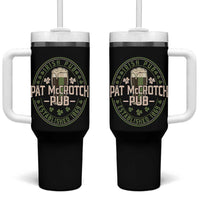 Funny Pat McCrotch Irish Pub Tumbler With Handle St Patricks Day Adult Humor Party Drinking