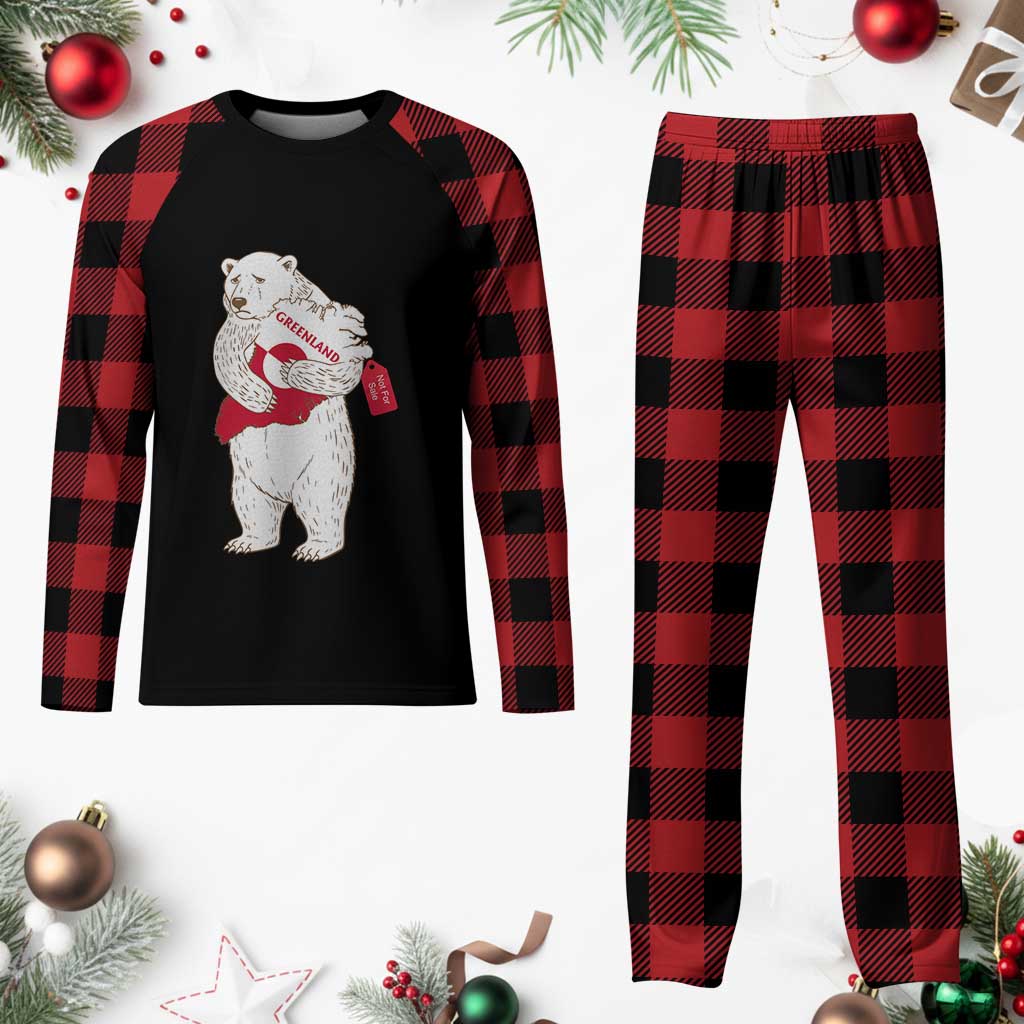 Greenland Is Not For Sale Plaid Pajama Set Greenland Bear Hug