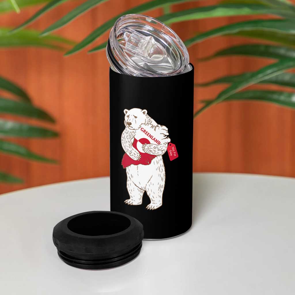 Greenland Is Not For Sale 4 in 1 Can Cooler Tumbler Greenland Bear Hug