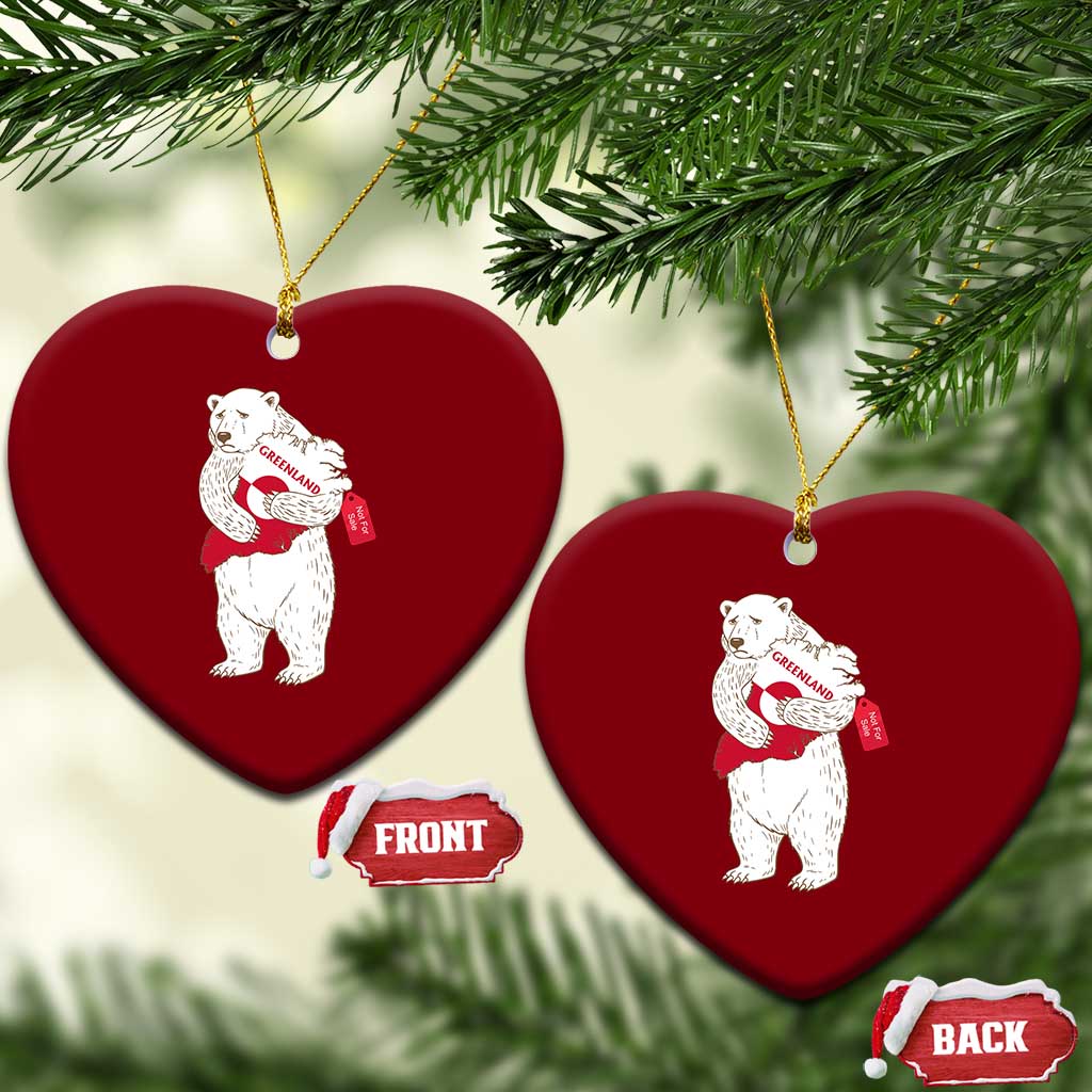 Greenland Is Not For Sale Ceramic Ornament Greenland Bear Hug