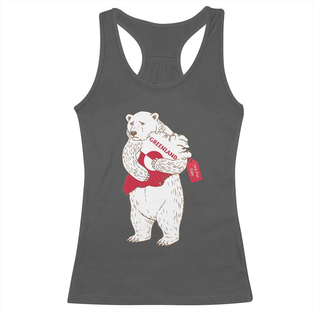 Greenland Is Not For Sale Racerback Tank Top Greenland Bear Hug