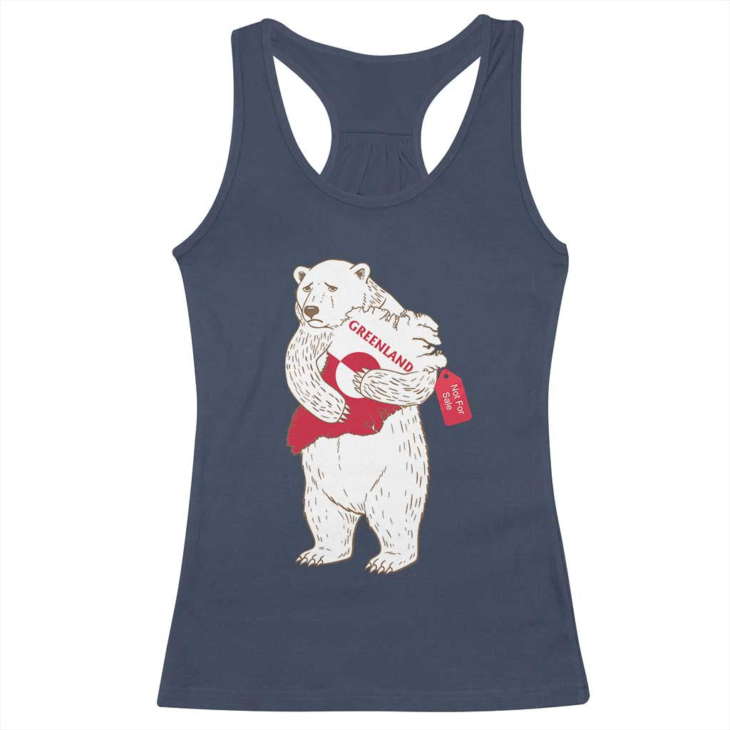 Greenland Is Not For Sale Racerback Tank Top Greenland Bear Hug