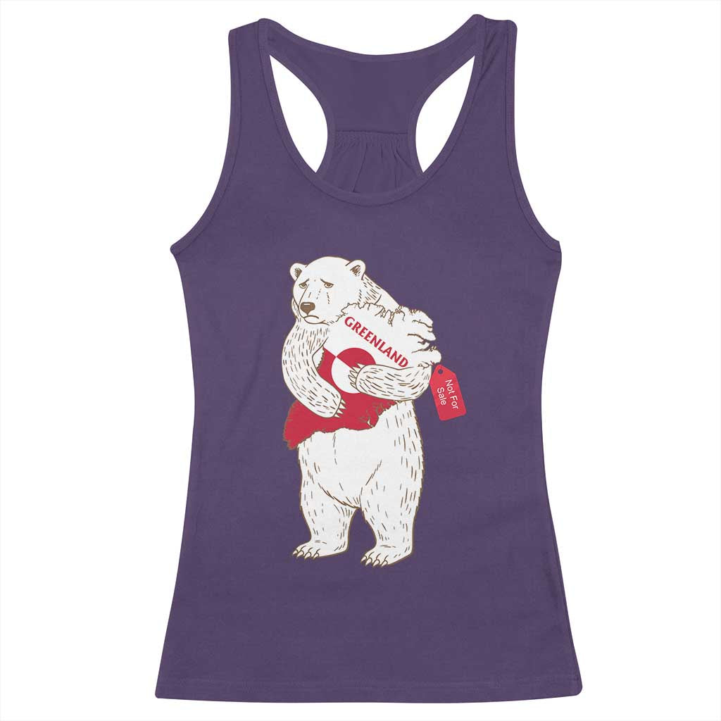 Greenland Is Not For Sale Racerback Tank Top Greenland Bear Hug