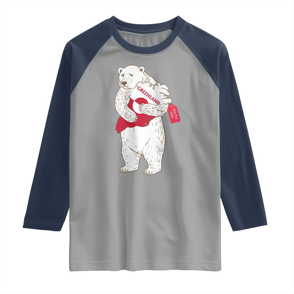 Greenland Is Not For Sale Raglan Shirt Greenland Bear Hug