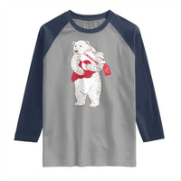 Greenland Is Not For Sale Raglan Shirt Greenland Bear Hug