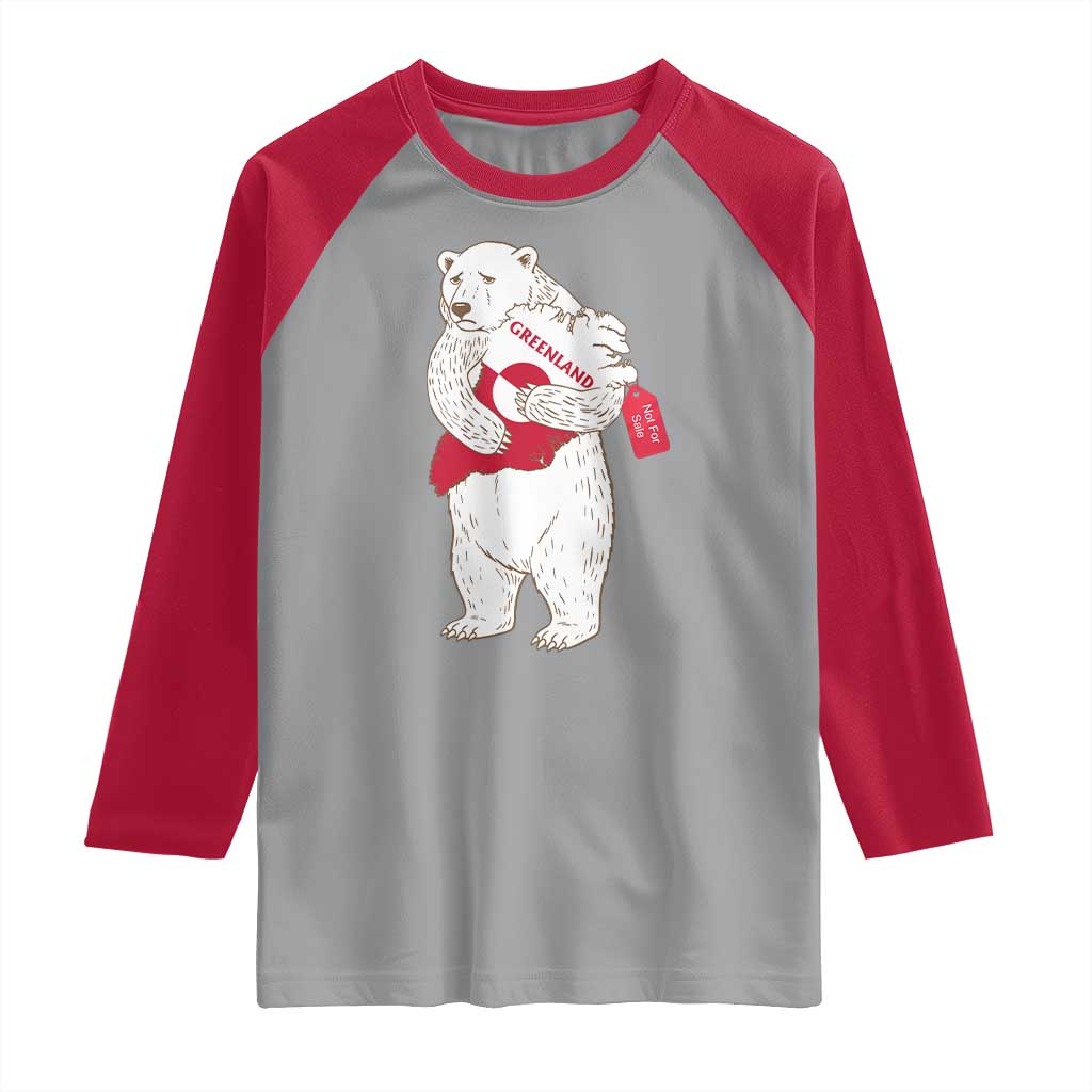Greenland Is Not For Sale Raglan Shirt Greenland Bear Hug