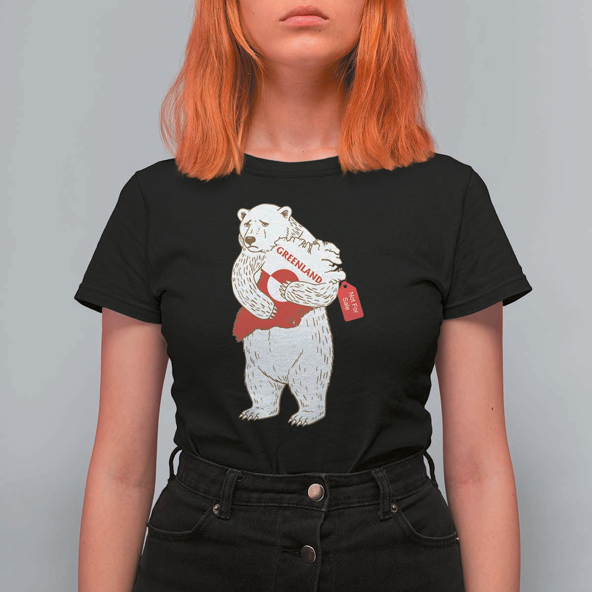 Greenland Is Not For Sale T Shirt For Women Greenland Bear Hug
