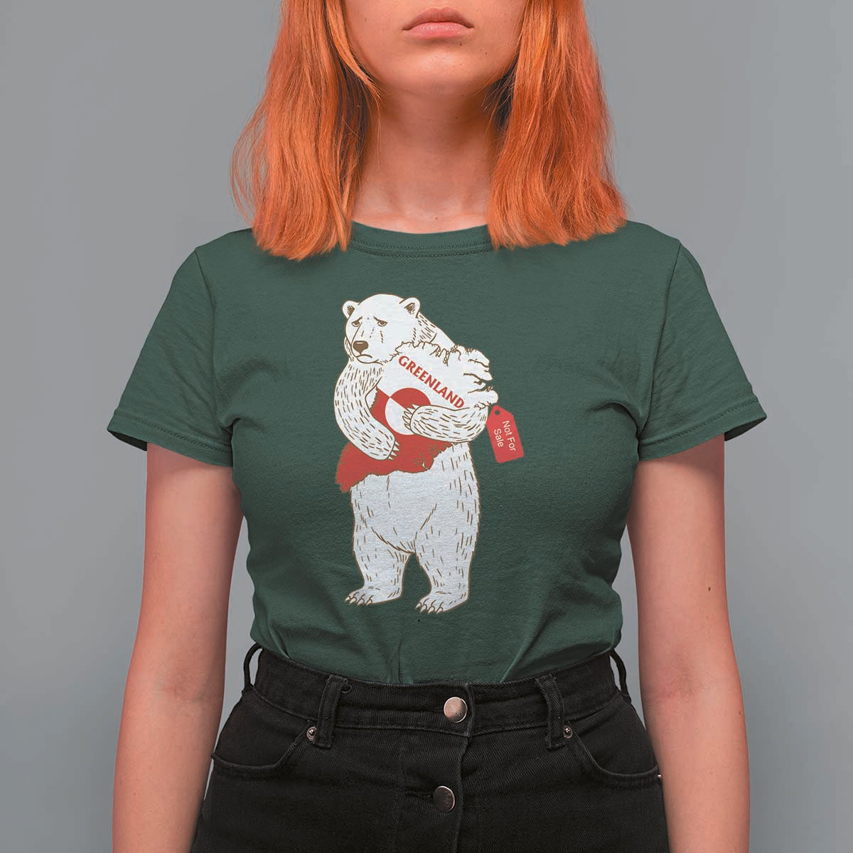 Greenland Is Not For Sale T Shirt For Women Greenland Bear Hug