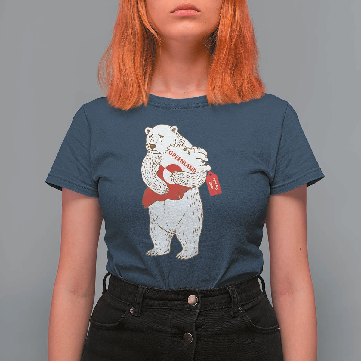 Greenland Is Not For Sale T Shirt For Women Greenland Bear Hug