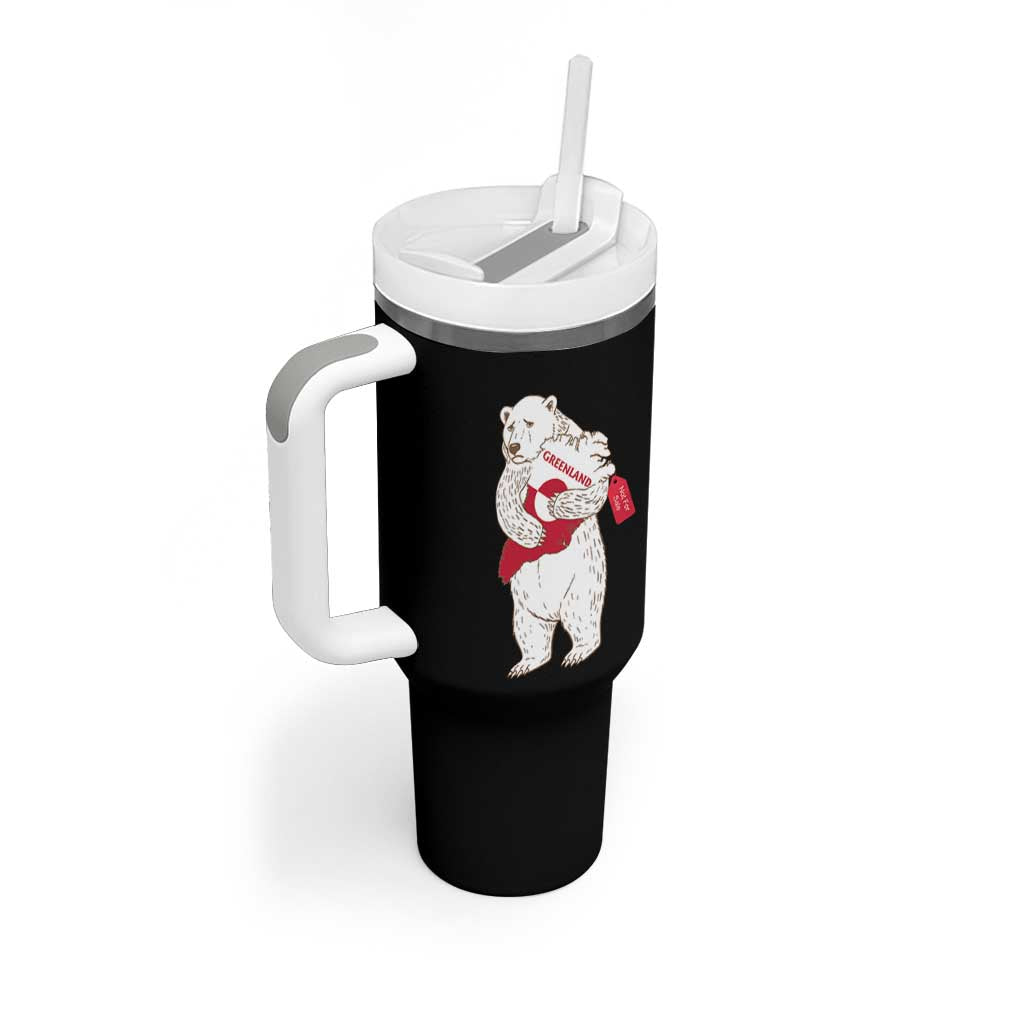 Greenland Is Not For Sale Tumbler With Handle Greenland Bear Hug