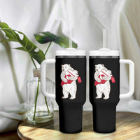 Greenland Is Not For Sale Tumbler With Handle Greenland Bear Hug