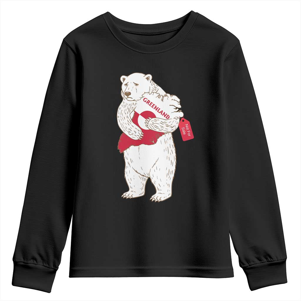 Greenland Is Not For Sale Youth Sweatshirt Greenland Bear Hug
