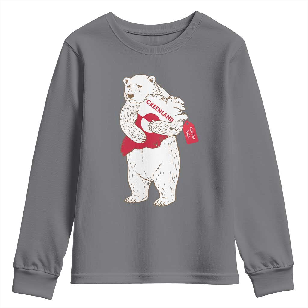 Greenland Is Not For Sale Youth Sweatshirt Greenland Bear Hug