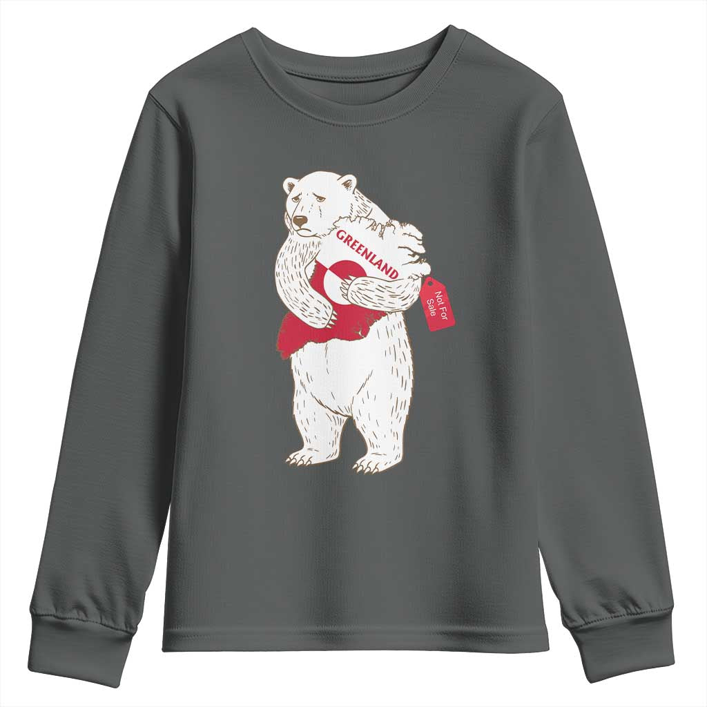 Greenland Is Not For Sale Youth Sweatshirt Greenland Bear Hug
