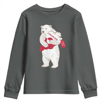 Greenland Is Not For Sale Youth Sweatshirt Greenland Bear Hug