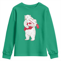Greenland Is Not For Sale Youth Sweatshirt Greenland Bear Hug