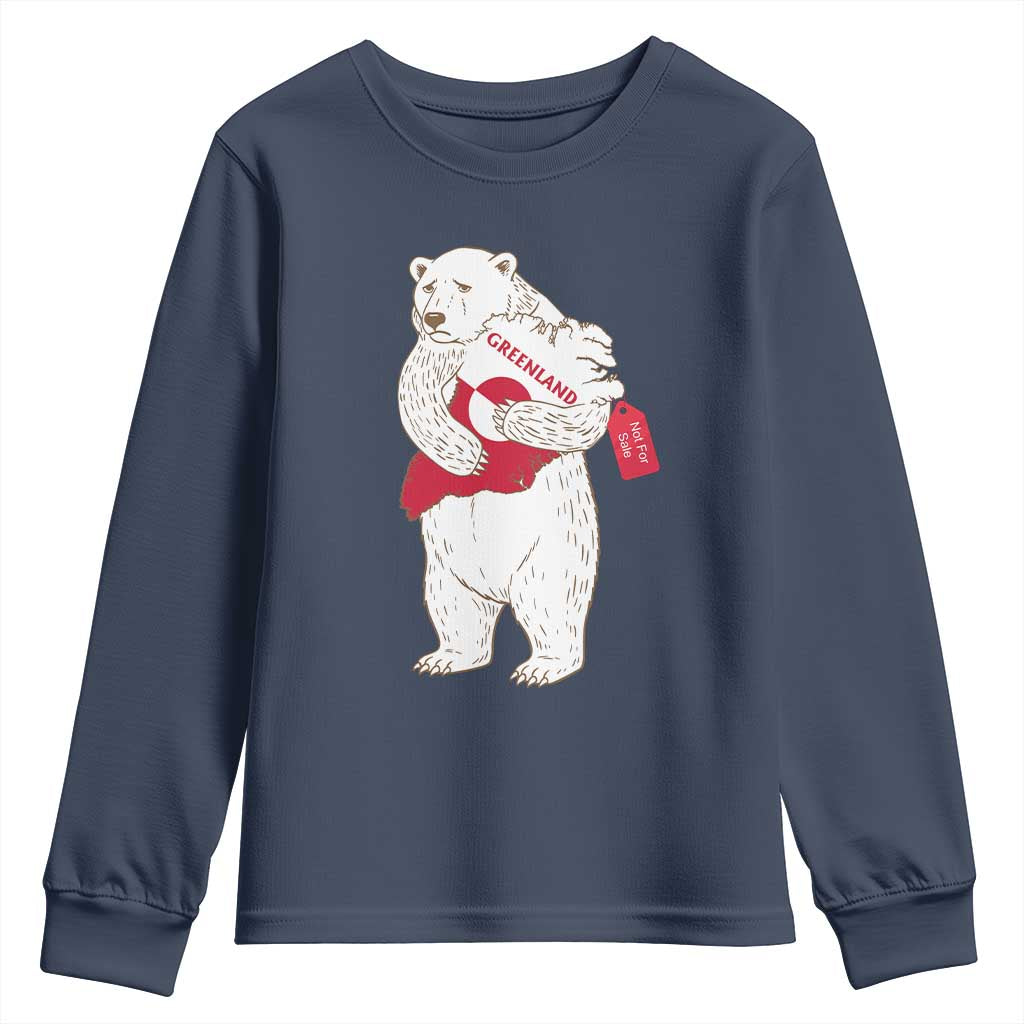 Greenland Is Not For Sale Youth Sweatshirt Greenland Bear Hug