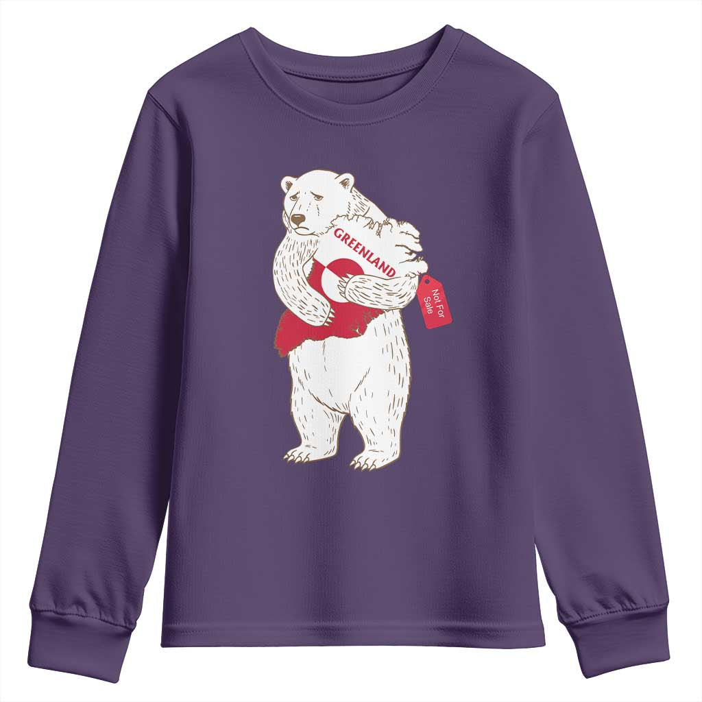 Greenland Is Not For Sale Youth Sweatshirt Greenland Bear Hug