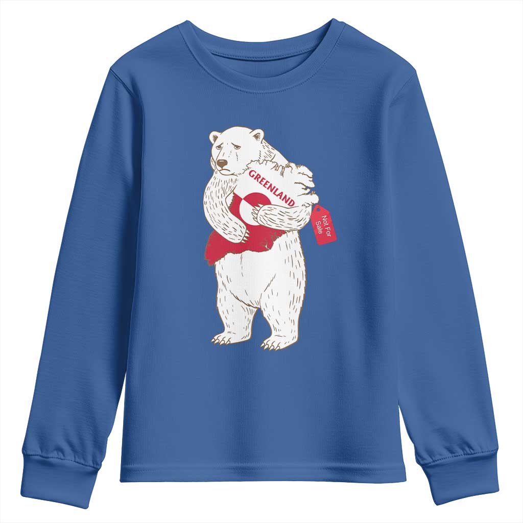 Greenland Is Not For Sale Youth Sweatshirt Greenland Bear Hug