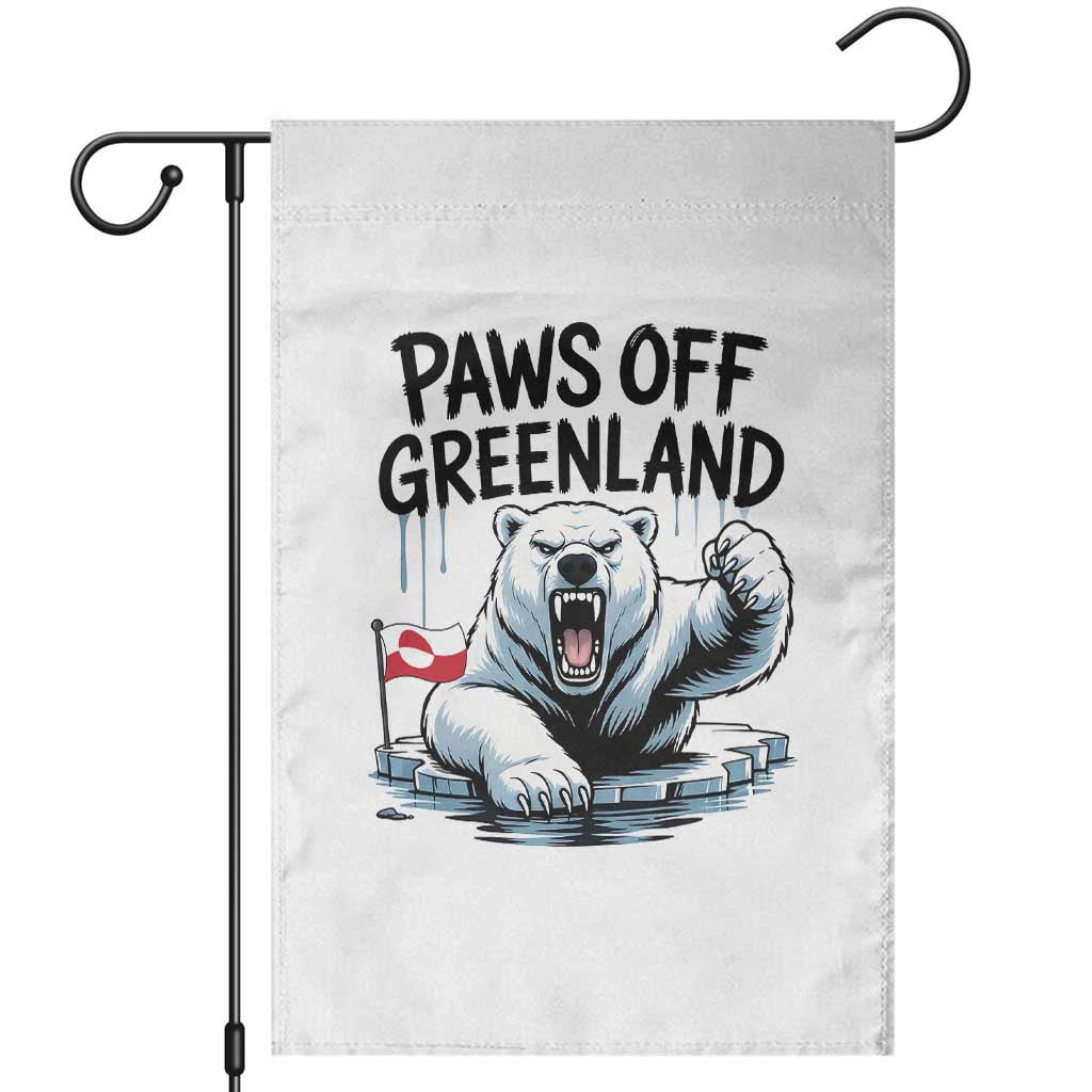 Paws Off Greenland Garden Flag Resist Polar Bear Political Satire