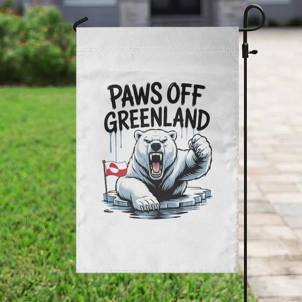 Paws Off Greenland Garden Flag Resist Polar Bear Political Satire