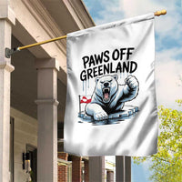 Paws Off Greenland Garden Flag Resist Polar Bear Political Satire