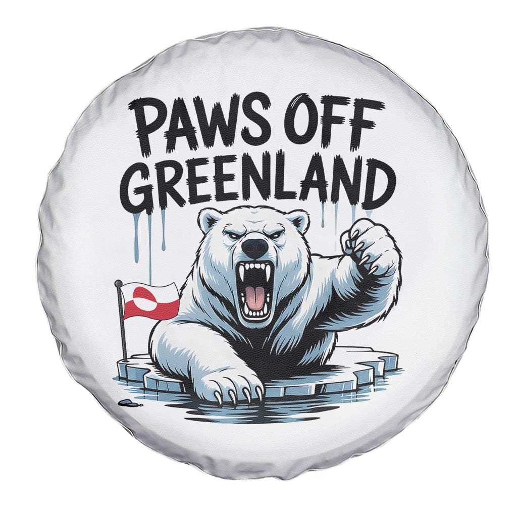 Paws Off Greenland Spare Tire Cover Resist Polar Bear Political Satire