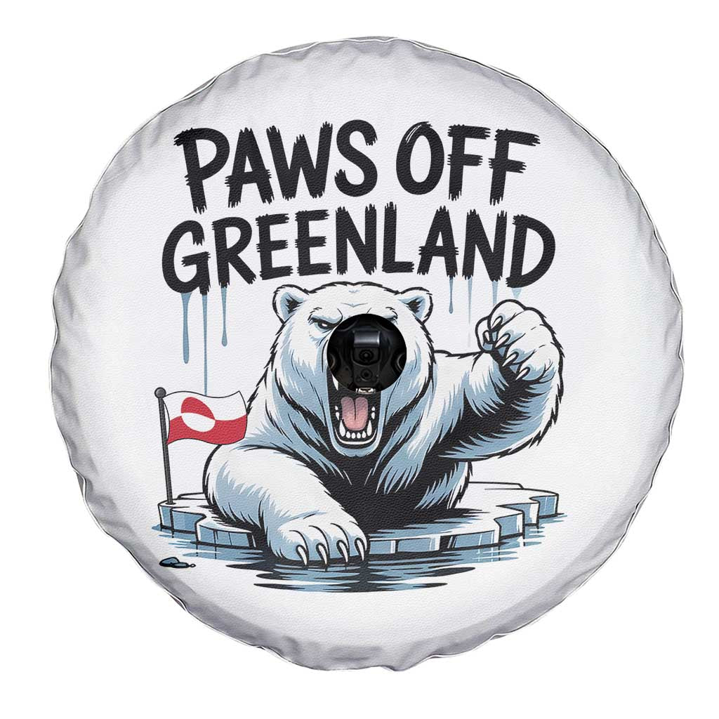 Paws Off Greenland Spare Tire Cover Resist Polar Bear Political Satire