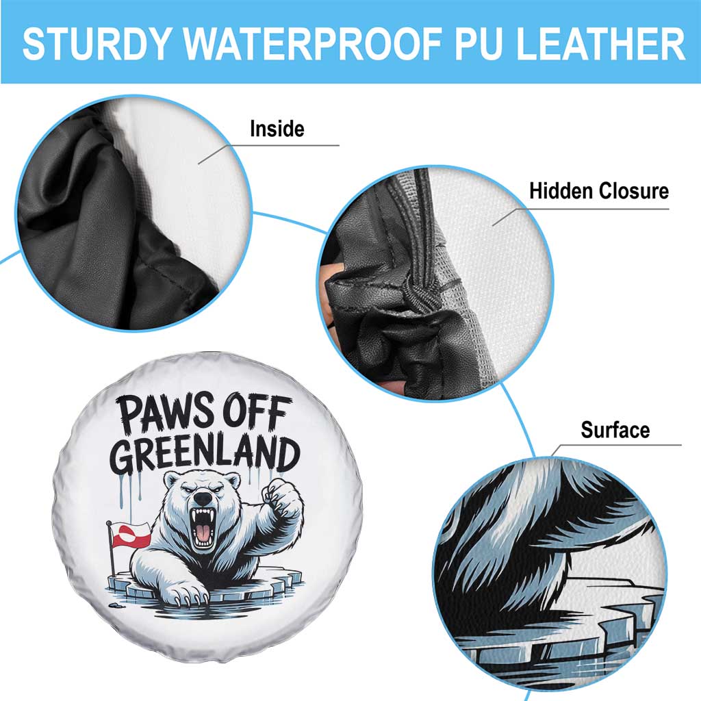 Paws Off Greenland Spare Tire Cover Resist Polar Bear Political Satire