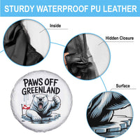Paws Off Greenland Spare Tire Cover Resist Polar Bear Political Satire