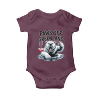Paws Off Greenland Baby Onesie Resist Polar Bear Political Satire