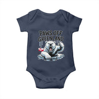 Paws Off Greenland Baby Onesie Resist Polar Bear Political Satire