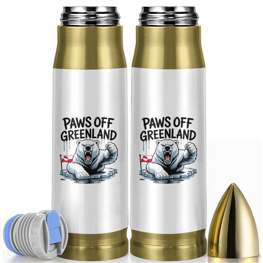 Paws Off Greenland Bullet Tumbler Resist Polar Bear Political Satire