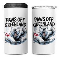 Paws Off Greenland 4 in 1 Can Cooler Tumbler Resist Polar Bear Political Satire