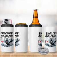 Paws Off Greenland 4 in 1 Can Cooler Tumbler Resist Polar Bear Political Satire