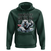 Paws Off Greenland Hoodie Resist Polar Bear Political Satire