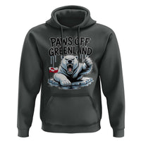 Paws Off Greenland Hoodie Resist Polar Bear Political Satire