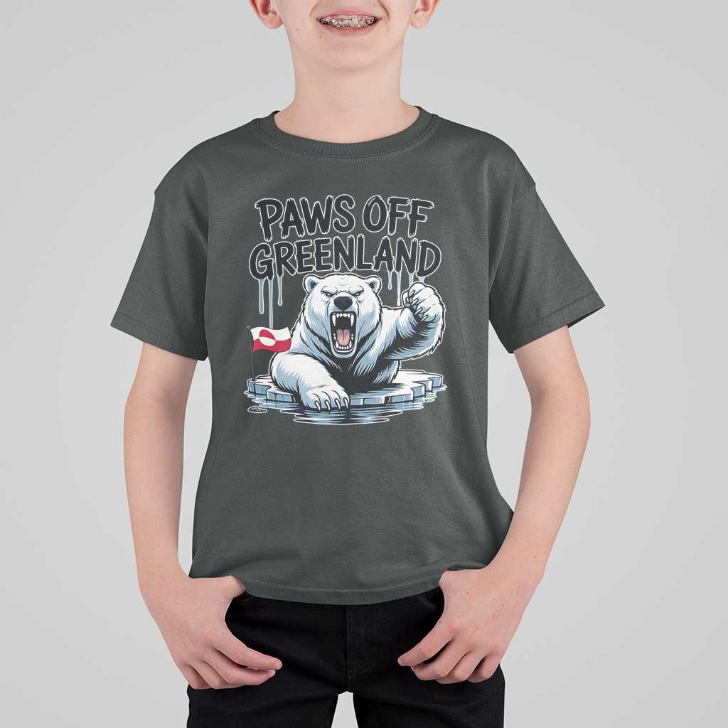 Paws Off Greenland T Shirt For Kid Resist Polar Bear Political Satire