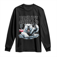 Paws Off Greenland Long Sleeve Shirt Resist Polar Bear Political Satire