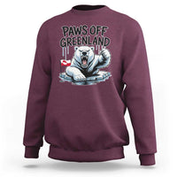 Paws Off Greenland Sweatshirt Resist Polar Bear Political Satire