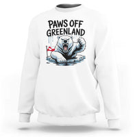 Paws Off Greenland Sweatshirt Resist Polar Bear Political Satire