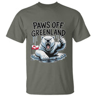 Paws Off Greenland T Shirt Resist Polar Bear Political Satire