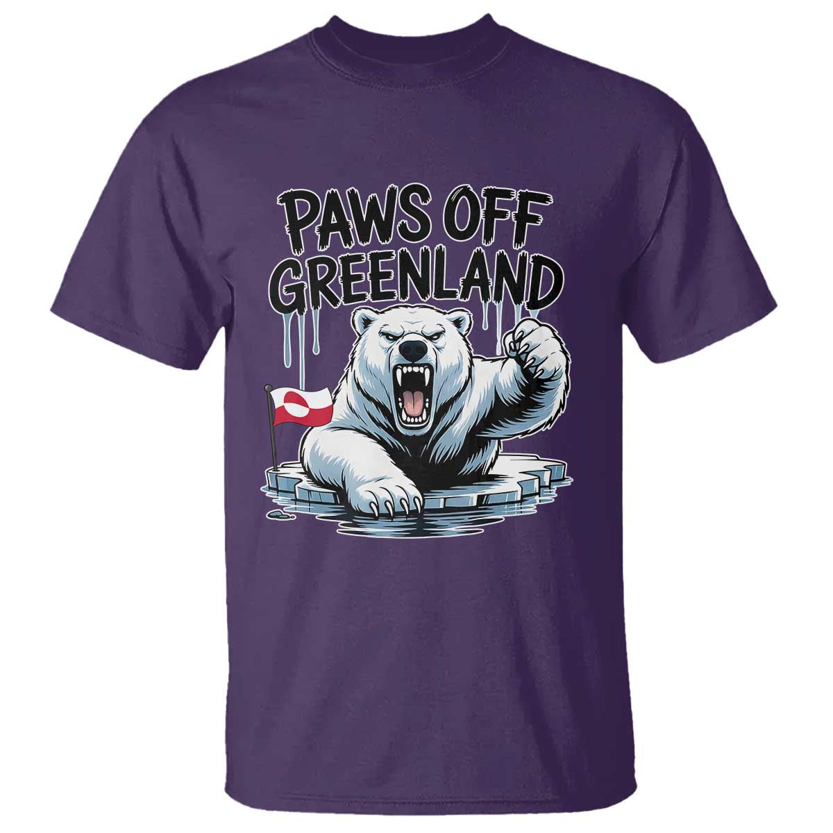 Paws Off Greenland T Shirt Resist Polar Bear Political Satire