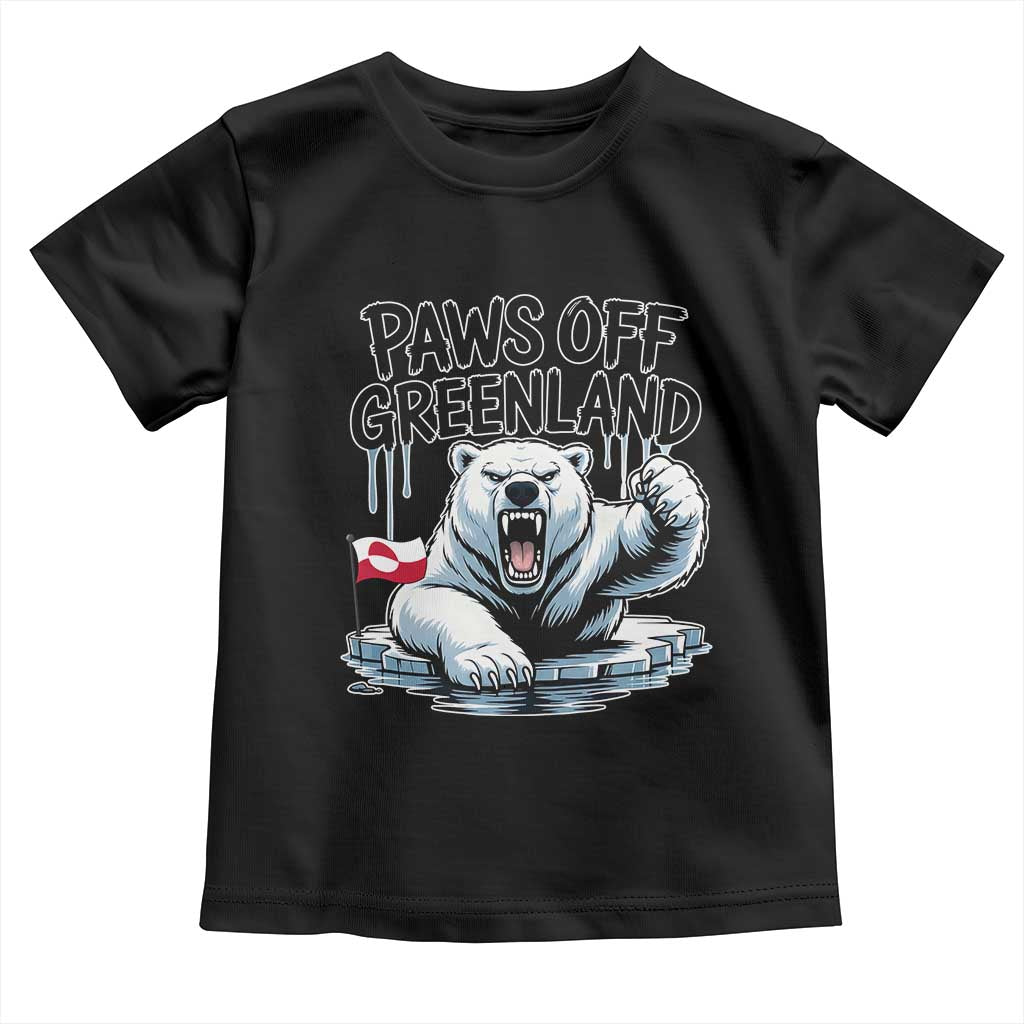 Paws Off Greenland Toddler T Shirt Resist Polar Bear Political Satire