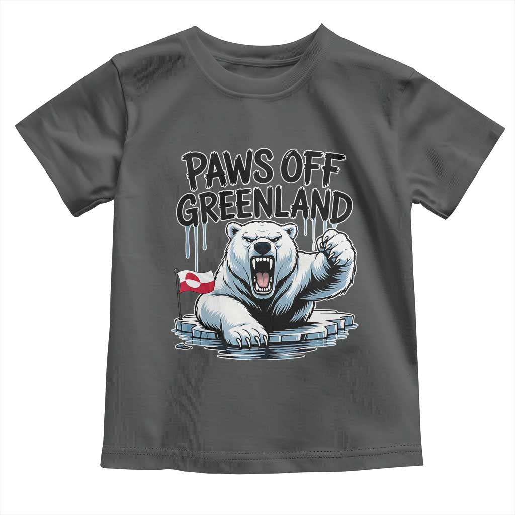 Paws Off Greenland Toddler T Shirt Resist Polar Bear Political Satire