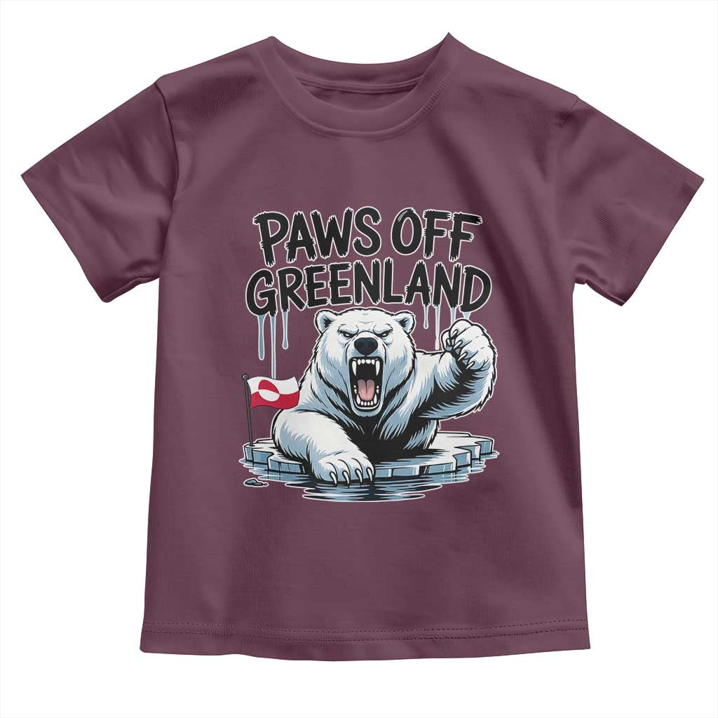 Paws Off Greenland Toddler T Shirt Resist Polar Bear Political Satire