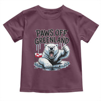 Paws Off Greenland Toddler T Shirt Resist Polar Bear Political Satire