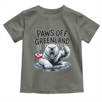 Paws Off Greenland Toddler T Shirt Resist Polar Bear Political Satire